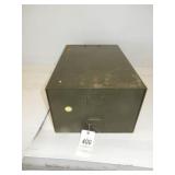 Green metal storage file box 2