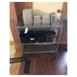 Metal shelf cart
