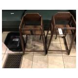 High chairs, booster seats