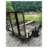 Small Utility Trailer with Metal Frame and Mesh...