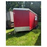 R  R Trailers Inc. Red Enclosed Cargo Trailer M...