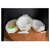 Mixed lot of Pyrex Vintage White Casserole Dishes