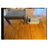 Mixed lot of Vintage Wooden Footstool Tortilla...