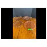 Mixed lot of Pink Depression Glass Serving Set