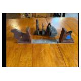 Mixed lot of Antique Bookends Iron Figurines...