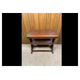 Vintage Wooden Side Table with Shelf