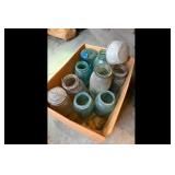 Mixed lot of Vintage Mason Jars and Metal Pot