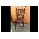 Antique Wooden Farmhouse Spindle Back Chair