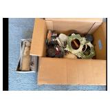 Vintage Decor Lot - Picture Frames, Bobbins, Glass