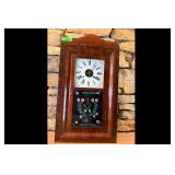 Seth Thomas Antique Brown Wall Clock Floral
