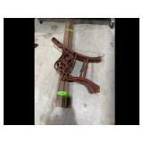 Antique Ornate Cast Iron Bench Ends Wood Slats