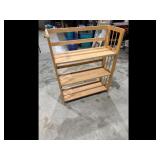 Light Brown Wood 3 Tier Bookcase