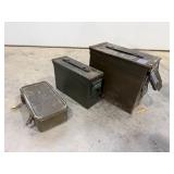 Ammunition Boxes - Military Surplus, Metal - Green
