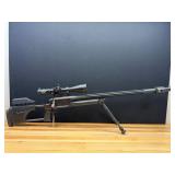 Bolt Action Rifle with Bipod and Scope