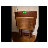 Folding Tray Tables - Set of 3, Wood