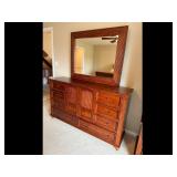 Wood Dresser With Mirror