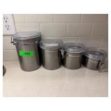 Metal Storage Canisters - with Lids