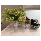 Floral Arrangement, Decorative Fruit, Vase