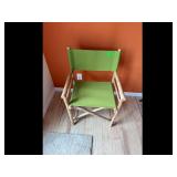 Bamboo Director's Chair - Green Fabric