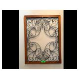 Framed Metal Scroll Wall Art