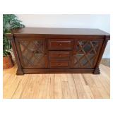 Sideboard Glass Doors, 3 Drawers