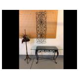 Wrought Iron Style Decor and Table
