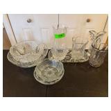 Assorted Glassware - Vases, Bowls, Serving Pieces