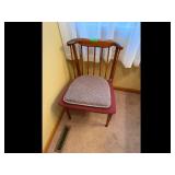 Brown Wooden Dining Chair Upholstered