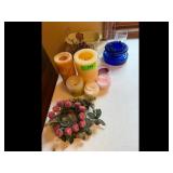 Mixed lot of Candles and Glassware