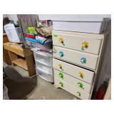Vintage Childrens White Dresser 6 Drawers