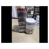Mixed lot of Plastic Drawer Organizers Craft...