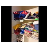 Mixed lot of Fabric Remnants Craft Supplies