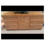 Vintage Mid Century Wood Dresser Credenza