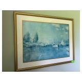 Claude Monet Impression Print 1975 Blue