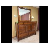 American Signature Solid Wood Dresser Mirror Brown