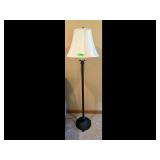 Dark Bronze Floor Lamp Cream Bell Shade