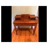 Antique Walnut Veneer Writing Desk Brown