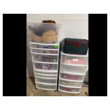 Mixed lot of Plastic Storage Drawers Bins Fabric