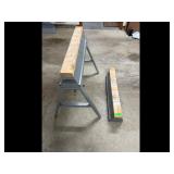 Grey Heavy Duty Metal Sawhorses Pair