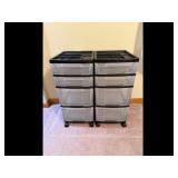 Plastic Storage Drawer Units Wheels