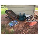 Mixed lot of Garden Carts Wheelbarrow Lawn Chairs