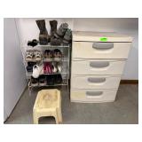 Mixed lot of Storage Drawers Bins and Rack