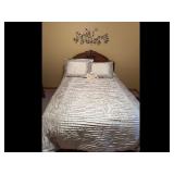 Antique Brown Wooden Bed Frame