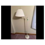 Cream Adjustable Floor Lamp Pleated Shade