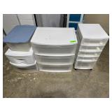 Mixed lot of Plastic Storage Drawers Bin White...
