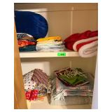Mixed lot of Textiles Blankets Baskets Pillows