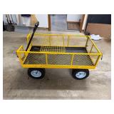Yellow Garden Yard Utility Cart Wagon