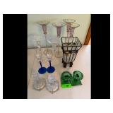 Mixed lot of Glass Vases Candle Holders