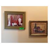 Mixed lot of Two Framed Still Life Paintings