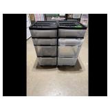 Mixed lot of 2 Plastic Drawer Storage Carts Decor